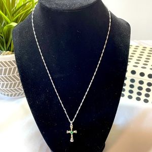 Emerald Cross Pendant